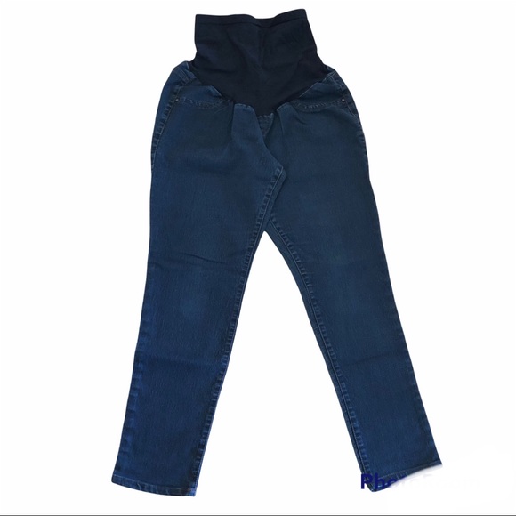 Loved by Heidi Klum Maternity Denim Jeans Full Belly Panel Size Large  Womens - Picture 3 of 7